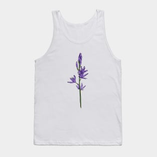 Elegant Purple Floral Tank Top